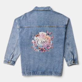 Ciao Waterverf vlinder denim jas Jacket