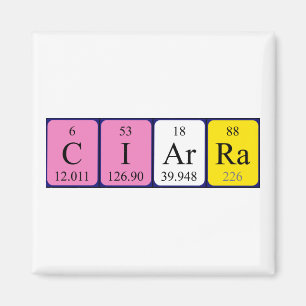 Ciarra periodiek table name magnet magneet
