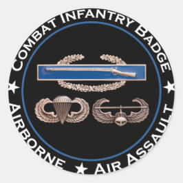CIB Airborne Air Assault Ronde Sticker