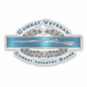 CIB Combat Veteran Combat Infantryman Badge Sticker (Voorkant)