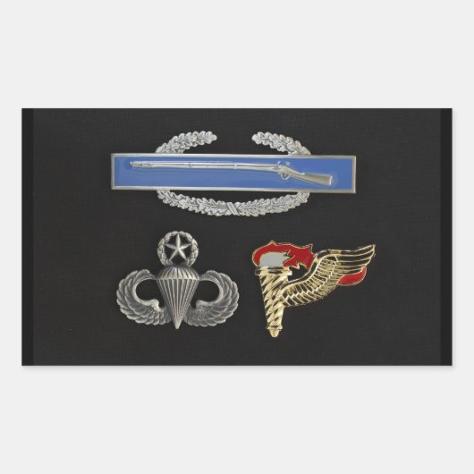 CIB Master Airborne Pathfinder Rechthoekige Sticker (Voorkant)