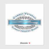 CIB Star Combat Veteran-Combat Infantryman Badge Sticker (Vel)
