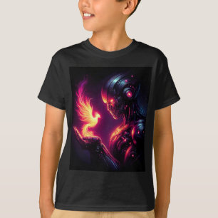 Ciber Futuristische Robot Phoenix Vuur Geest T-shirt