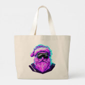 Ciberpunk Santa 2 Grote Tote Bag (Achterkant)