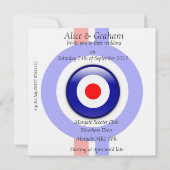 Cible 3d Mod sur les invitations aux lignes bleues (Dos)