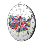 CIBLE DE FLÉCHETTES アメリカ合衆国の地図 (Devant droit)