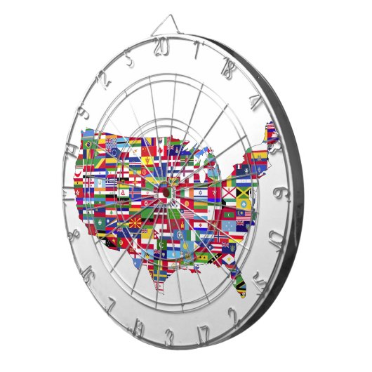 CIBLE DE FLÉCHETTES アメリカ合衆国の地図 (Devant droit)