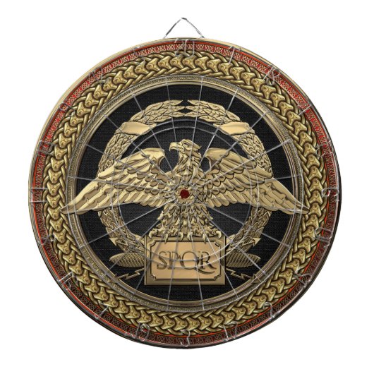 Cible De Fléchettes [200] Gold Roman Imperial Eagle on Gold Medallion (Devant)