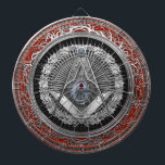 Cible De Fléchettes [200] Maçon principal - carré et boussoles<br><div class="desc">Présentation de la collection "de confréries antiques" par la serge Averbukh, l'héraldique de présentation et les insignes de divers confréries, sociétés et ordres historiques. Voici que vous trouverez des morceaux comporter un 3ème bijou d'argent de maçon de degré - le carré et les boussoles principaux de maçon Le carré et...</div>