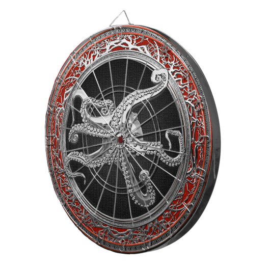 Cible De Fléchettes [200] Octopus d'argent sacré en posture défensive (Devant droit)