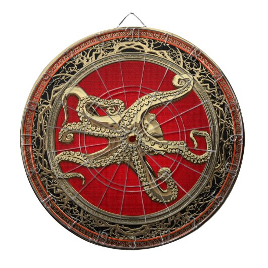 Cible De Fléchettes [200] Sacred Gold Octopus dans une posture défensi (Devant)