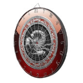 Cible De Fléchettes [200] Scorpion d'argent sacré sur noir (Devant droit)