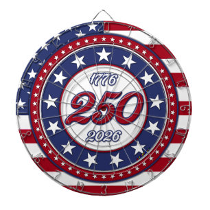 Cible De Fléchettes 250e anniversaire d'Amérique avec le drapeau des É