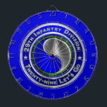 Cible De Fléchettes 29e division d'infanterie<br><div class="desc">Faites preuve de fierté pour la 29e division d'infanterie "Vingt-neuf, allons-y !" Un cadeau unique conçu pour toute personne qui cherche un cadeau spécial pour l’obtention d’un diplôme d’études, la promotion, l’inscription, la retraite, PCS, ETS, la fête des pères, la fête des mères, l’anniversaire, Noël, la fête des anciens combattants,...</div>