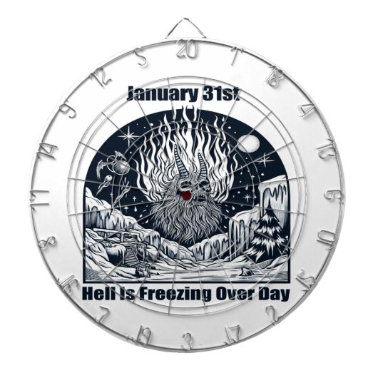 Cible De Fléchettes 31 janvier - L'enfer gèle toute la journée (Devant)