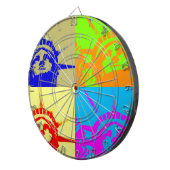 Cible De Fléchettes 4 Couleur Pop Art Lady Liberty (Devant droit)