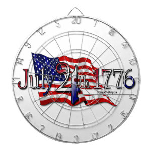 Cible De Fléchettes 4 juillet 1776 Étoiles et rayures