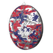 Cible De Fléchettes 4th of July, Independence day, Camouflage Gray (Devant droit)