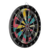 Cible De Fléchettes 80s Retro Colorful Texture  (Devant gauche)