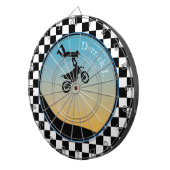 Cible de fléchettes à damier de motocross (Devant droit)