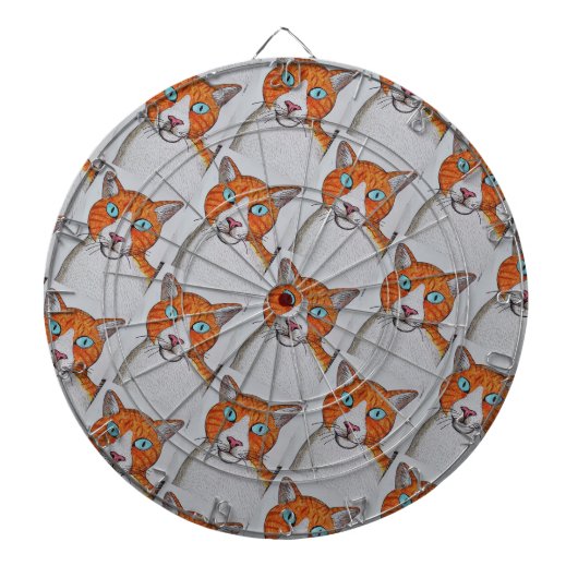 Cible de fléchettes à motif de chat (Devant)