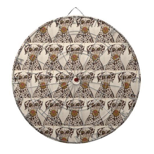 Cible de fléchettes à motif de chien dalmate (Devant)