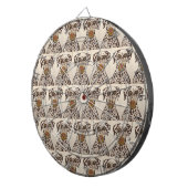 Cible de fléchettes à motif de chien dalmate (Devant droit)