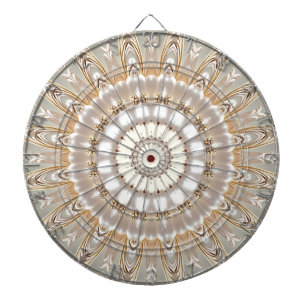 Cible de fléchettes à motif mandala floral orné