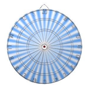 Cible de fléchettes à rayons bleu clair et blanc