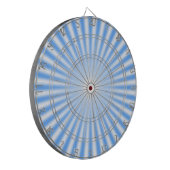 Cible de fléchettes à rayons bleu clair et blanc (Devant gauche)