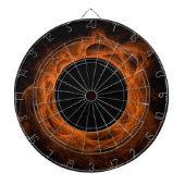 Cible de flechettes à trou noir Eclipse Fiery Oran (Devant)