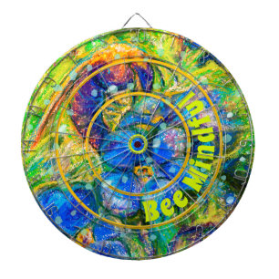 Cible De Fléchettes Abeille Mindful & Forget-me-not Flowers