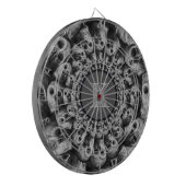 Cible De Fléchettes Abrégé sur éffrayant crânes de monogramme noir et (Devant gauche)