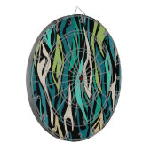 Cible De Fléchettes Abstract black turquoise (Devant gauche)