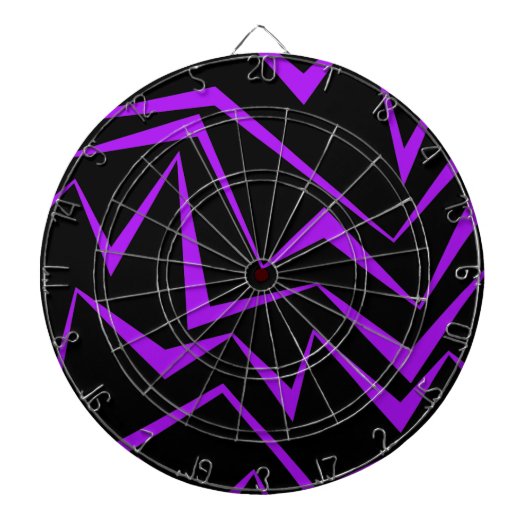 Cible De Fléchettes Abstract, bold, vibrant geometric zigzag pattern (Devant)