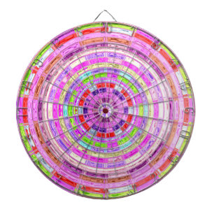 Cible De Fléchettes Abstract Stained Glass Mosaic Pattern #3