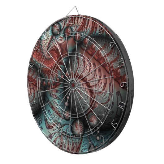 Cible De Fléchettes Abstrait Imaginaire dynamique Fractal Art Brown Bl (Devant droit)