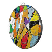 Cible De Fléchettes Abstrait jaune (Devant droit)