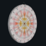 Cible De Fléchettes Abstrait lumineux<br><div class="desc">Pêche blanche vive et design abstrait rose.</div>