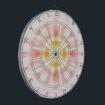 Cible De Fléchettes Abstrait lumineux<br><div class="desc">Pêche blanche vive et design abstrait rose.</div>