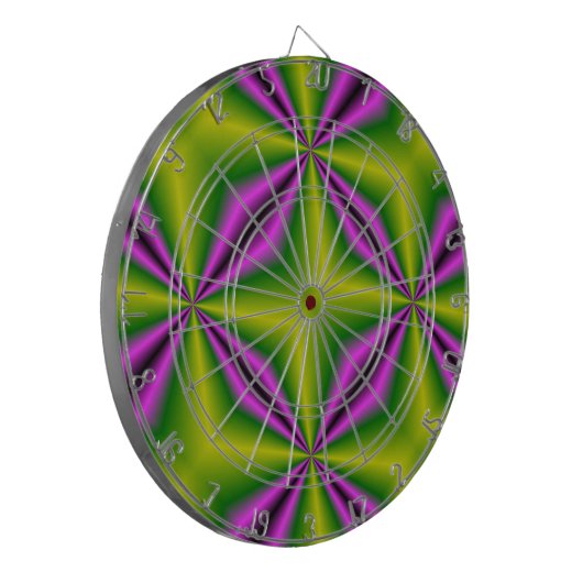 Cible De Fléchettes abstrait Rainbow-Art vert violet (Devant gauche)
