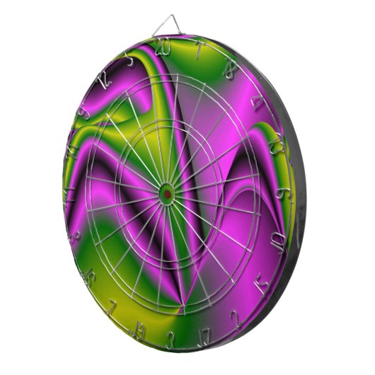 Cible De Fléchettes abstrait Rainbow-Art vert violet (Devant droit)
