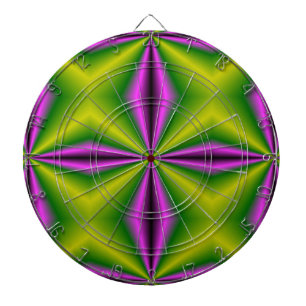 Cible De Fléchettes abstrait Rainbow-Art vert violet
