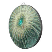 Cible De Fléchettes Abstrait Sage Green Imaginaire Fleur Fractal Art (Devant droit)