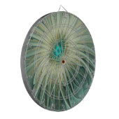 Cible De Fléchettes Abstrait Sage Green Imaginaire Fleur Fractal Art (Devant gauche)