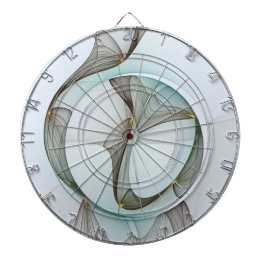 Cible De Fléchettes Abstrait Turquoise Brown Gold Elegance (Devant)