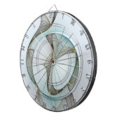 Cible De Fléchettes Abstrait Turquoise Brown Gold Elegance (Devant droit)