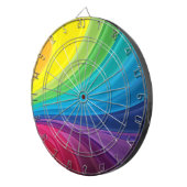 Cible de flechettes Abstraite Pastel Swirl (Devant droit)