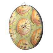 Cible De Fléchettes Adorable Motif de hamburger visage chien (Devant droit)