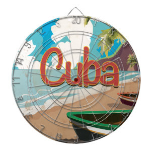 Cible De Fléchettes Affiche de voyage vintage Cuba
